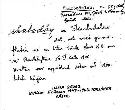 Bild på arkivkortet för arkivposten Skarbodalen
