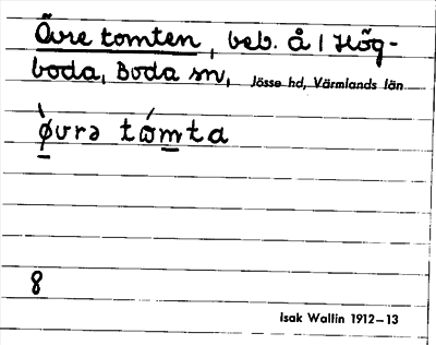 Bild på arkivkortet för arkivposten Övre tomten