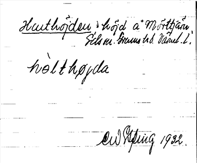Bild på arkivkortet för arkivposten Hulthöjden