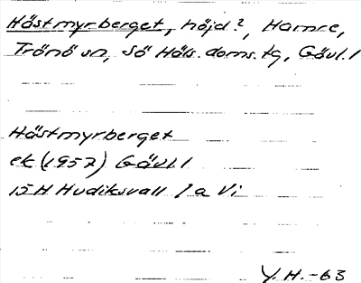 Bild på arkivkortet för arkivposten Hästmyrberget