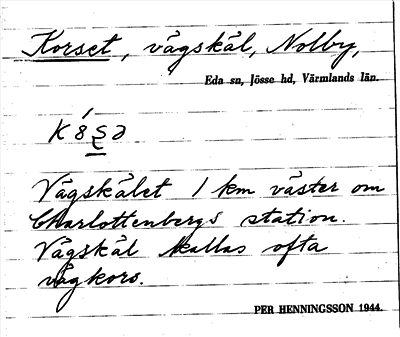 Bild på arkivkortet för arkivposten Korset