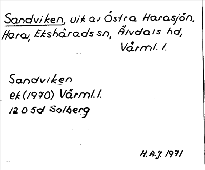 Bild på arkivkortet för arkivposten Sandviken