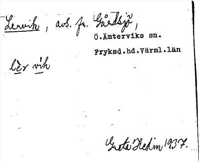 Bild på arkivkortet för arkivposten Lervik