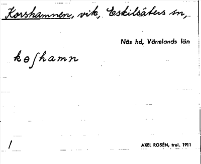 Bild på arkivkortet för arkivposten Korshamnen