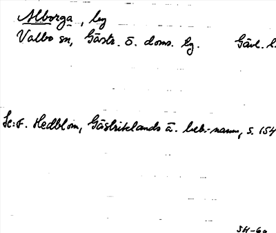 Bild på arkivkortet för arkivposten Alborga