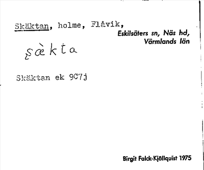 Bild på arkivkortet för arkivposten Skäktan