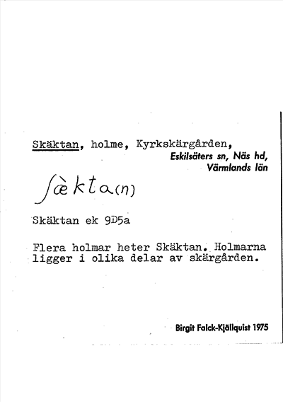 Bild på arkivkortet för arkivposten Skäktan