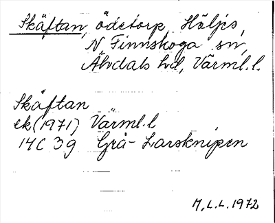 Bild på arkivkortet för arkivposten Skäftan
