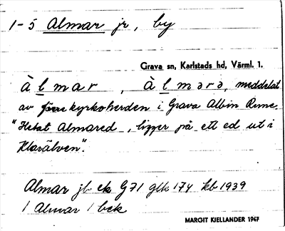 Bild på arkivkortet för arkivposten Almar
