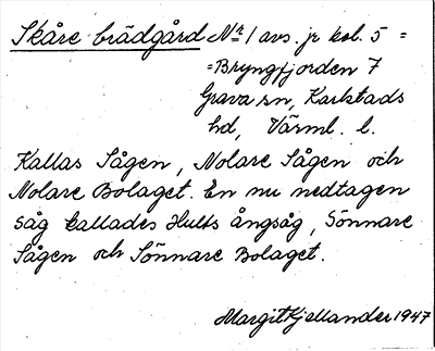 Bild på arkivkortet för arkivposten Skåre brädgård