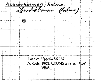 Bild på arkivkortet för arkivposten Abborrholmen