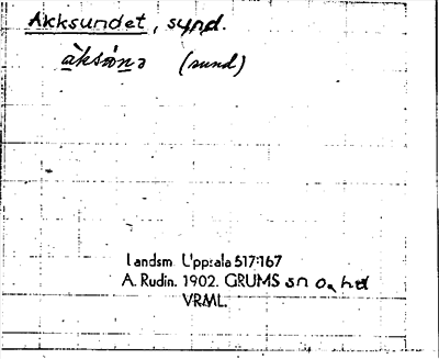 Bild på arkivkortet för arkivposten Akksundet