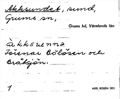 Bild på arkivkortet för arkivposten Akksundet