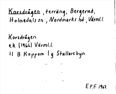 Bild på arkivkortet för arkivposten Korsdrågen