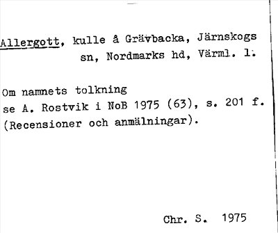 Bild på arkivkortet för arkivposten Allergott