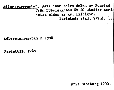 Bild på arkivkortet för arkivposten Adlersparregatan