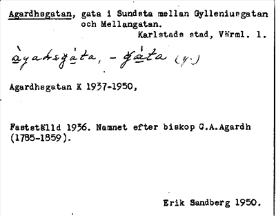 Bild på arkivkortet för arkivposten Agardhsgatan