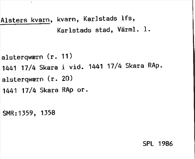 Bild på arkivkortet för arkivposten Alsters kvarn