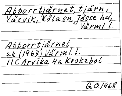 Bild på arkivkortet för arkivposten Abborrtjärnet