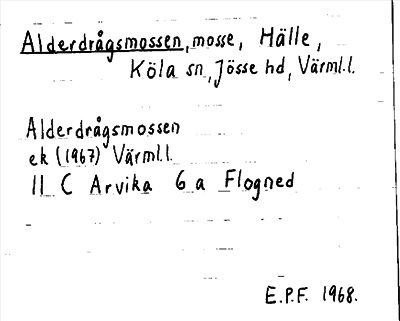 Bild på arkivkortet för arkivposten Alderdrågsmossen