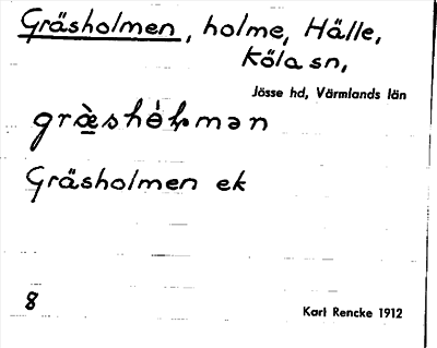 Bild på arkivkortet för arkivposten Gräsholmen