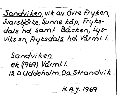 Bild på arkivkortet för arkivposten Sandviken