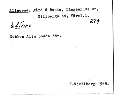 Bild på arkivkortet för arkivposten Alinerud