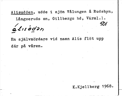 Bild på arkivkortet för arkivposten Alisudden
