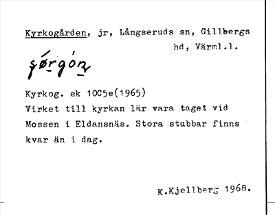 Bild på arkivkortet för arkivposten Kyrkogården