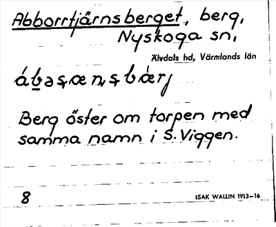 Bild på arkivkortet för arkivposten Abborrtjärnsberget