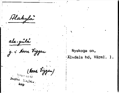 Bild på arkivkortet för arkivposten Alakylä