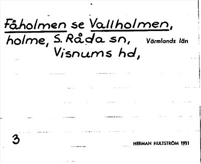Bild på arkivkortet för arkivposten Fäholmen, se Vallholmen