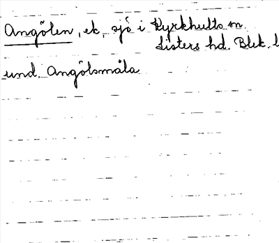 Bild på arkivkortet för arkivposten Angölen