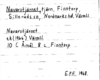 Bild på arkivkortet för arkivposten Navarstjärnet
