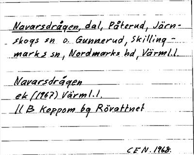 Bild på arkivkortet för arkivposten Navarsdrågen