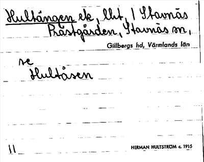 Bild på arkivkortet för arkivposten Hultängen