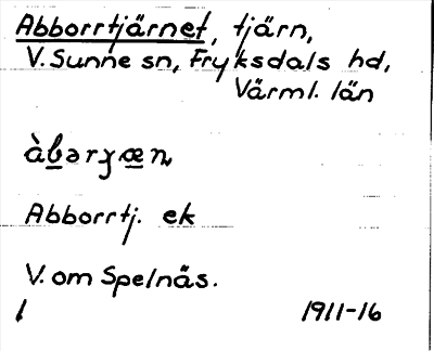 Bild på arkivkortet för arkivposten Abborrtjärnet