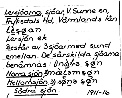 Bild på arkivkortet för arkivposten Lersjöarna