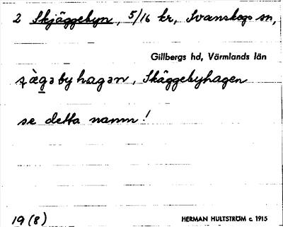 Bild på arkivkortet för arkivposten Skäggebyn