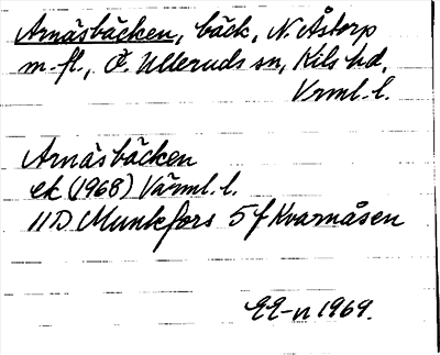 Bild på arkivkortet för arkivposten Arnäsbäcken