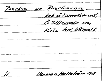 Bild på arkivkortet för arkivposten Backa, se Backarna