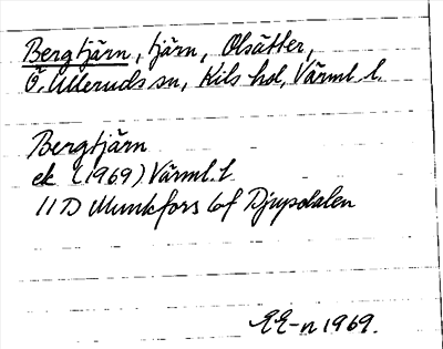 Bild på arkivkortet för arkivposten Bergtjärn