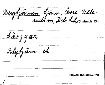 Bild på arkivkortet för arkivposten Bergtjärnen
