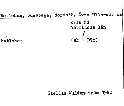 Bild på arkivkortet för arkivposten Betlehem