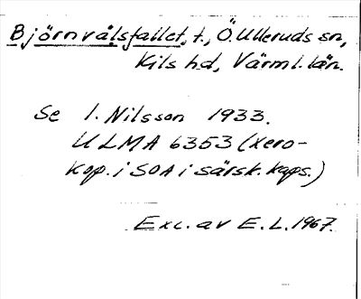 Bild på arkivkortet för arkivposten Björnvålsfallet