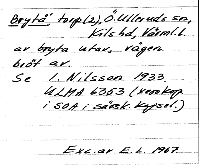 Bild på arkivkortet för arkivposten Brytå