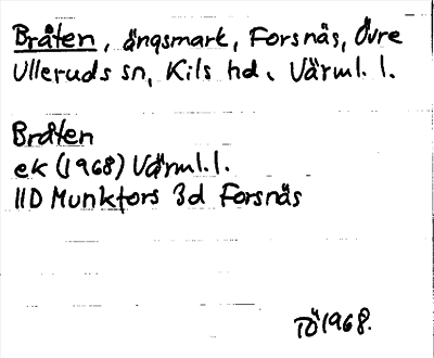 Bild på arkivkortet för arkivposten Bråten