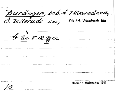Bild på arkivkortet för arkivposten Burängen