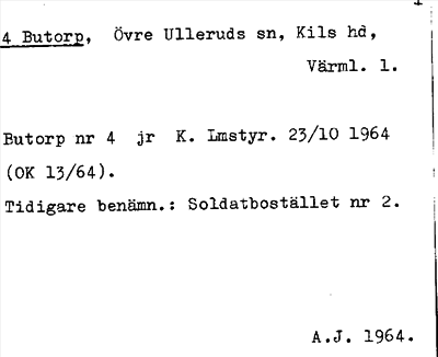 Bild på arkivkortet för arkivposten Butorp