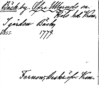 Bild på arkivkortet för arkivposten Bäck